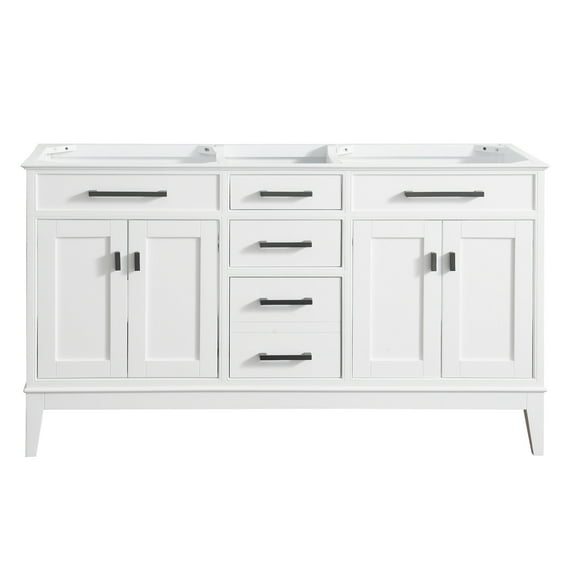 Avanity Madison-V60 Madison 60" Double Free Standing Vanity Cabinet Only - White