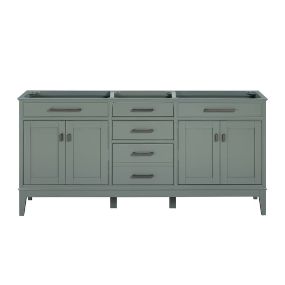 Avanity MADISON-V72-SG Madison 72" Double Free Standing Vanity Cabinet Only - Smoke Green