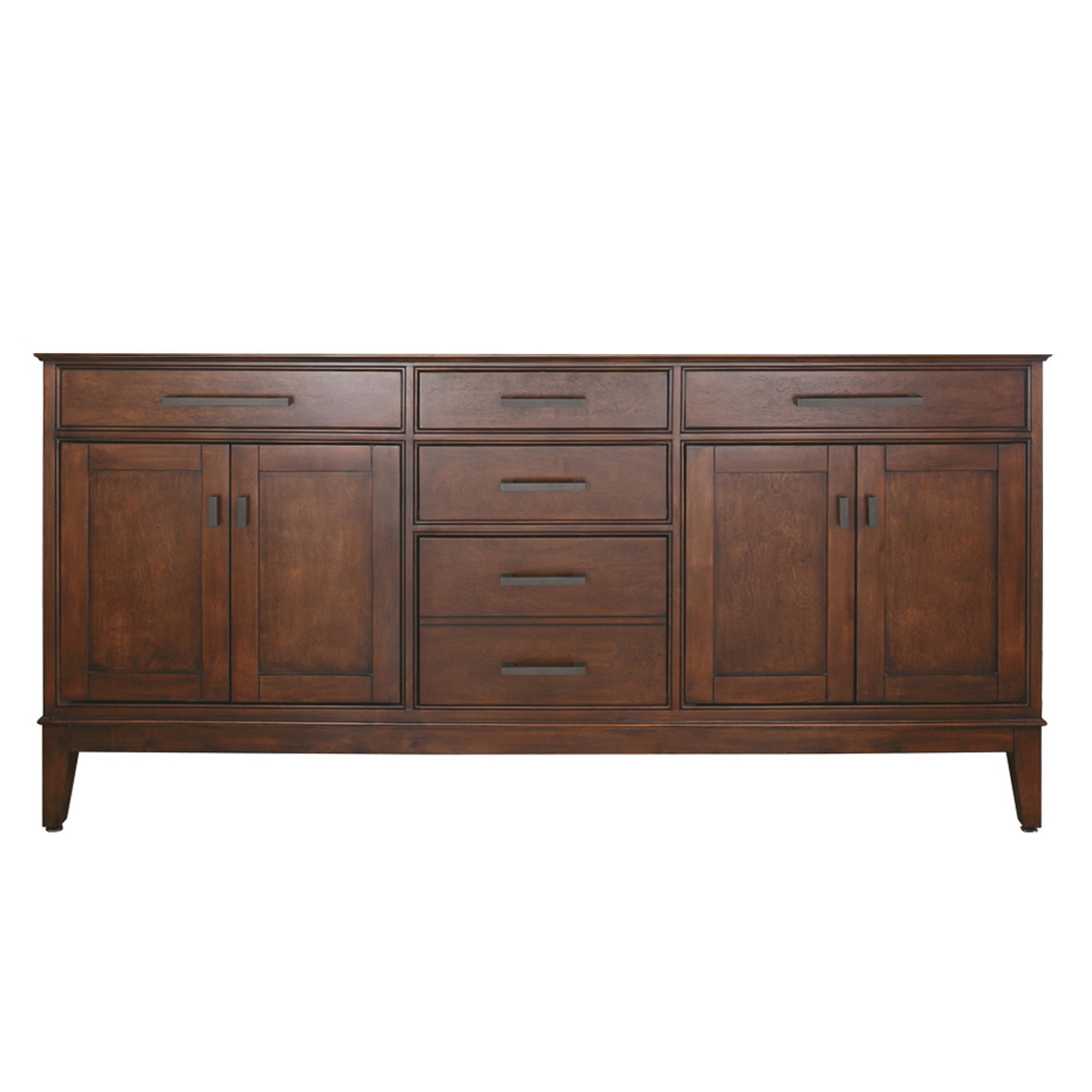 Tobacco Solid Wood Double Freestanding Vanity 72"