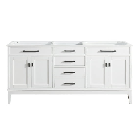 Avanity Madison-V72 Madison 72" Double Free Standing Vanity Cabinet Only - White