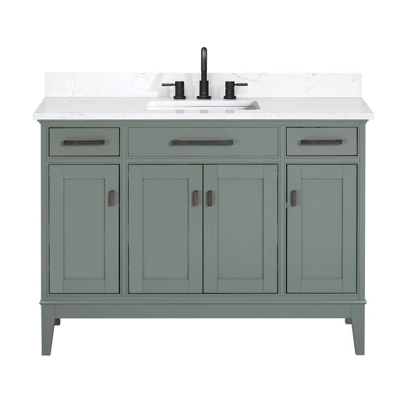 Avanity MADISON-VS49-SG-E Madison 48" Free Standing Single Basin Vanity Set - Smoke Green