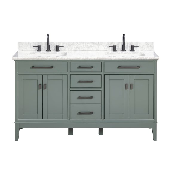 Avanity Madison-Vs61-C Madison 60" Free Standing Double Basin Vanity Set - Smoke Green