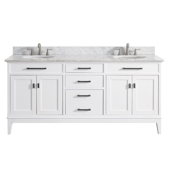 Avanity Madison-Vs72 Madison 72" Free Standing Double Basin Vanity Set - White