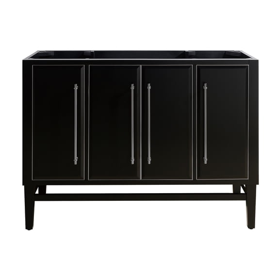 Avanity MASON-V48-BKS Mason 48" Single Free Standing Wood Vanity Cabinet Only - Black