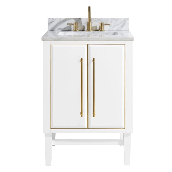 Avanity MASON-VS25-WTG-C Mason 24" Free Standing Single Basin Vanity Set - White