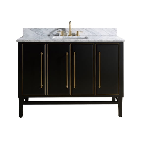 Avanity MASON-VS49-BKG-C Mason 48" Free Standing Single Basin Vanity Set - Black