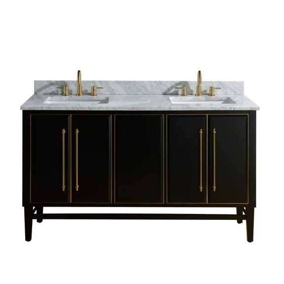 Avanity Mason-Vs61-G-C Mason 60" Free Standing Double Basin Vanity Set - Black