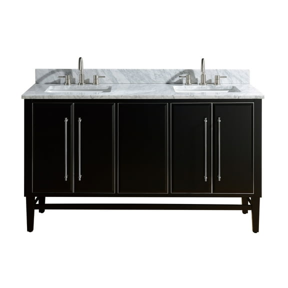 Avanity Mason-Vs61-S-C Mason 60" Free Standing Double Basin Vanity Set - Black
