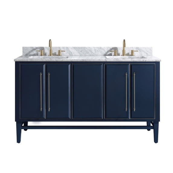 Avanity MASON-VS61-NBS-C Mason 60" Free Standing Double Basin Vanity Set - Blue