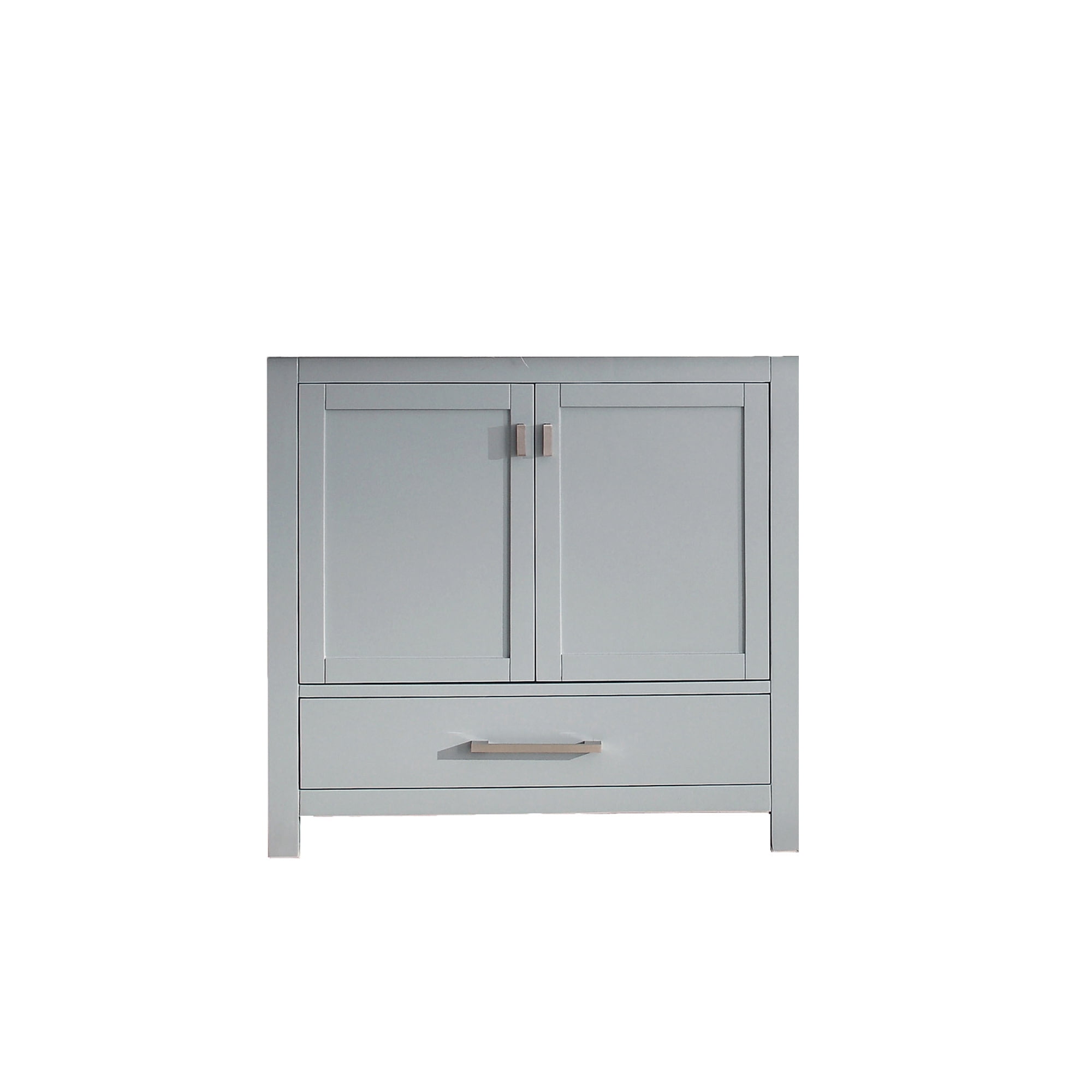 Modero 36'' Chilled Gray Solid Wood Single Vanity Base