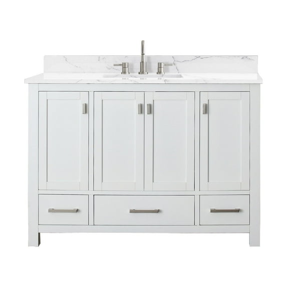Avanity MODERO-VS48-WT-E Modero 48" Free Standing Single Basin Vanity Set - White