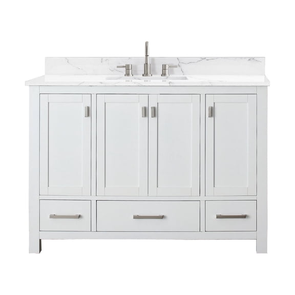 Avanity MODERO-VS48-WT-E Modero 48" Free Standing Single Basin Vanity Set - White