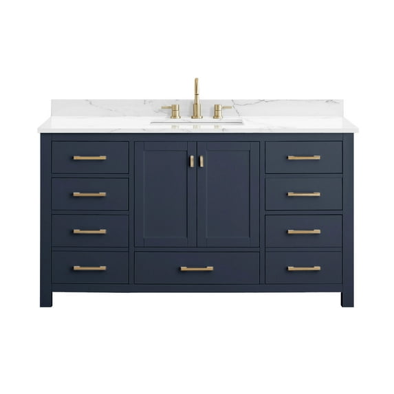 Avanity MODERO-VS60-NB-A-E Modero 60" Free Standing Single Basin Vanity Set - Blue