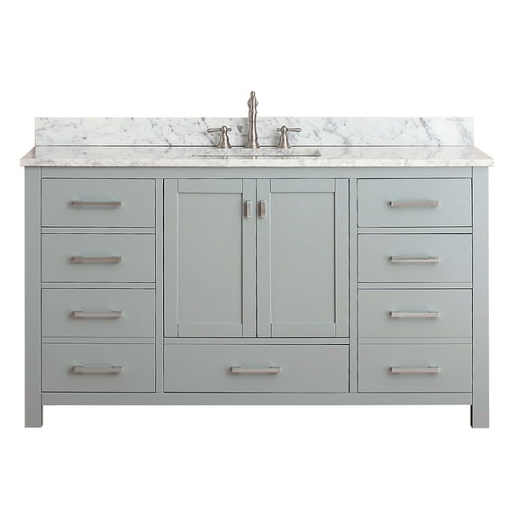 Avanity MODERO-VS60-CG-A-C Modero 60" Free Standing Single Basin Vanity Set - Grey