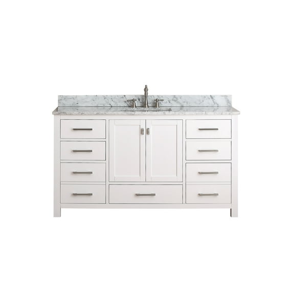 Avanity MODERO-VS60-WT-A-C Modero 60" Free Standing Single Basin Vanity Set - White
