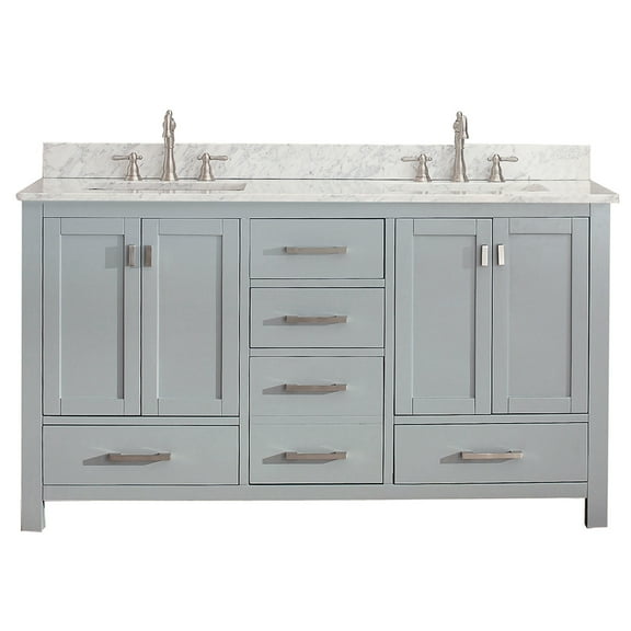 Avanity MODERO-VS60-CG-C Modero 60" Free Standing Double Basin Vanity Set - Grey