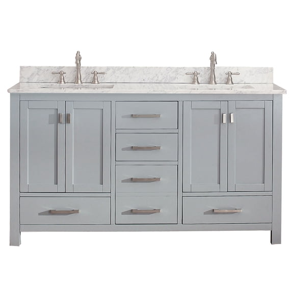 Avanity MODERO-VS60-CG-C Modero 60" Free Standing Double Basin Vanity Set - Grey