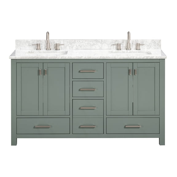 Avanity MODERO-VS61-SG-C Modero 60" Free Standing Double Basin Vanity Set - Smoke Green