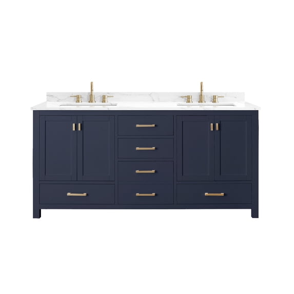 Avanity MODERO-VS72-NB-E Modero 72" Free Standing Double Basin Vanity Set - Blue
