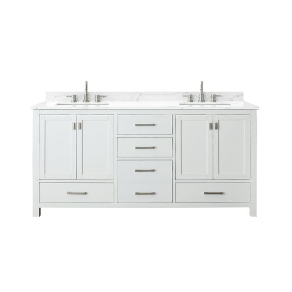 Avanity MODERO-VS72-WT-E Modero 72" Free Standing Double Basin Vanity Set - White