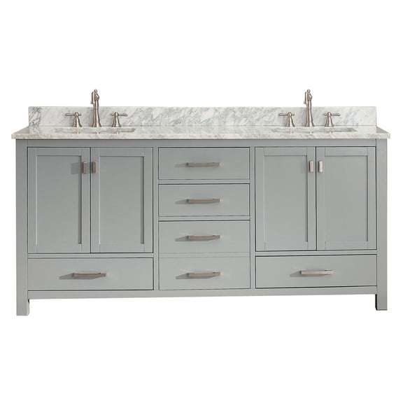 Avanity Modero-Vs72 Modero 72" Free Standing Double Basin Vanity Set - Grey
