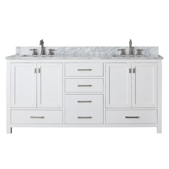 Avanity MODERO-VS72-WT-C Modero 72" Free Standing Double Basin Vanity Set - White