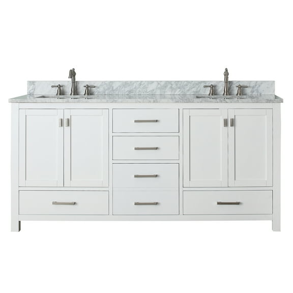 Avanity MODERO-VS72-WT-C Modero 72" Free Standing Double Basin Vanity Set - White