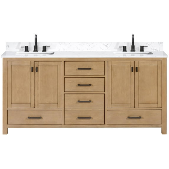 Avanity MODERO-VS73-OA-E Modero 72" Free Standing Double Basin Vanity Set - Wood