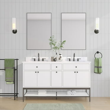 Avanity Paisley-Vs60 Paisley 60" Free Standing Double Basin Vanity Set - White