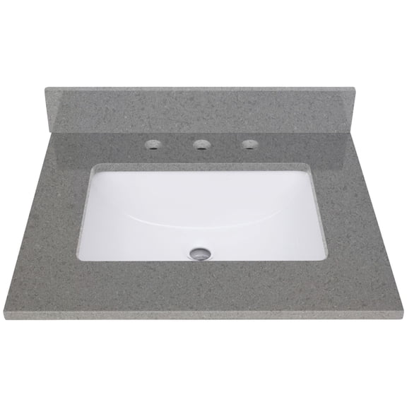 Avanity QUT25CO-RS 25" Quartz Vanity Top - Grey