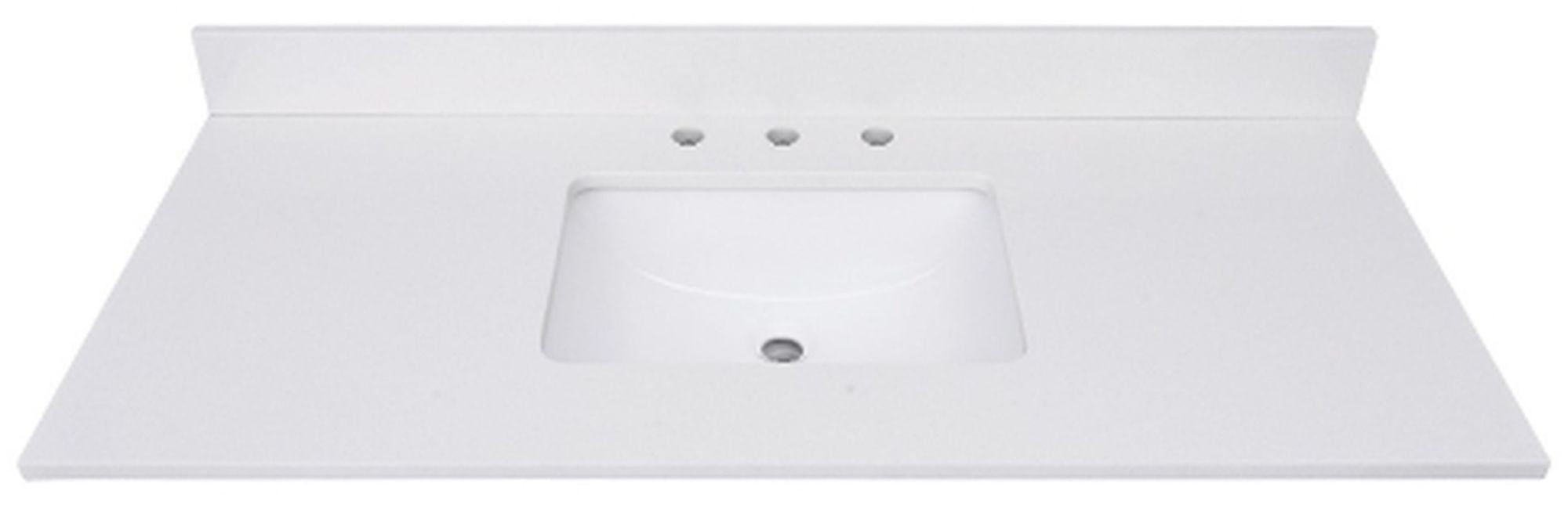 43'' Everest White Quartz Single Sink Bathroom Vanity Top