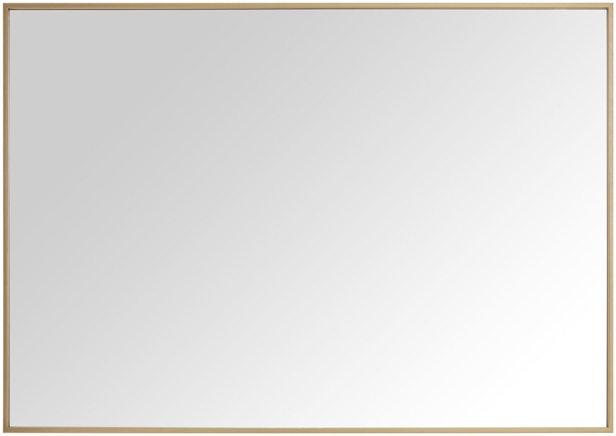 Medium Rectangular Brushed Gold Stainless Steel Bathroom Vanity Mirror