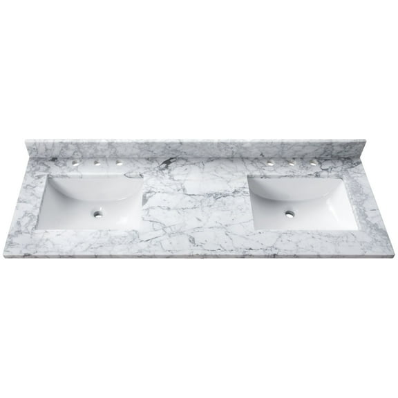 Avanity SUT61CW-RS 61" Marble Vanity Top - White