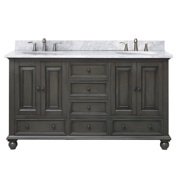 Avanity Thompson-Vs60 Thompson 60" Free Standing Double Basin Vanity Set - White