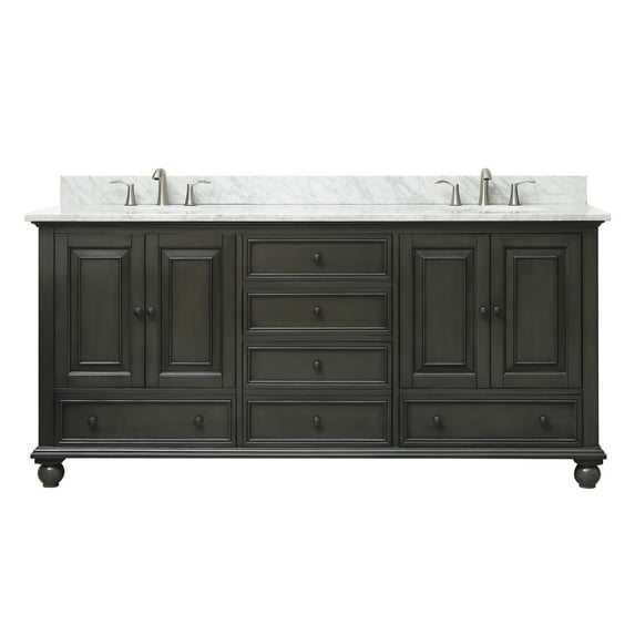 Avanity Thompson-Vs72 Thompson 72" Free Standing Double Basin Vanity Set - White