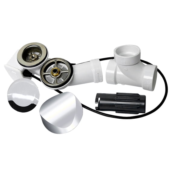 Avano OPTOF-CH-D Delta Cable Operated Tub Waste And Overflow - Chrome