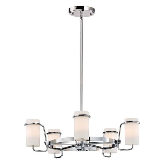 Avant 5-Light Chandelier Ceiling Light, Polished Chrome