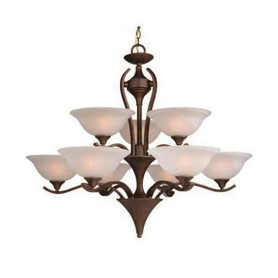 Avant Garde 9 Light Chandelier, Contemporary, 7-10, UL Listed, cUL Listed, Incandescent