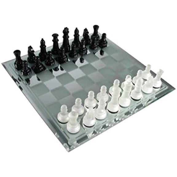 CHESS - 13 BLACK and WHITE FROSTED MIRROR (EA)"