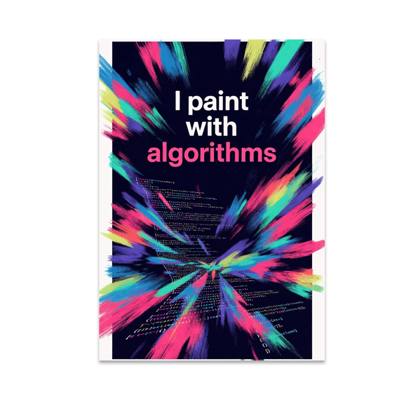 Avant-Garde Digital Art Decor - Tech Enthusiast - 13x19 Poster Print