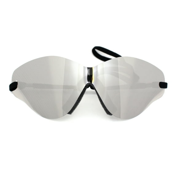 Avant Garde Super Light Flexible Shield Mask Goggle Sunglasses Silver Mirror