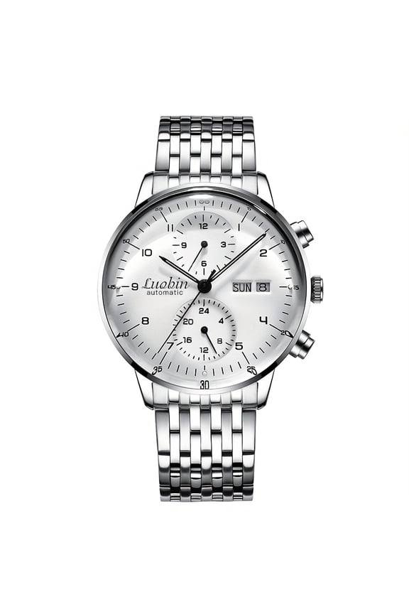 Avant-Grade Men's Automatic Watch | Stainless Steel, Luminous, Calendar, 30m Water Resistant, Curved Glass - Unique Gift for Father's Day & Valentine's Day
