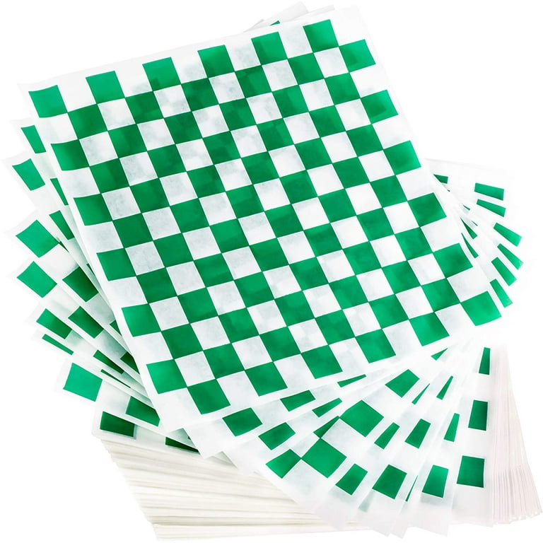 Avant Grub 12 x 12 inch Extra Large Green and White Food Wax Paper, 300  Sheet per Pack