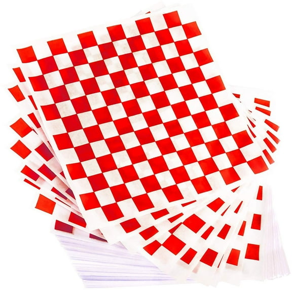 Avant Grub 15 x 15 in. Extra Large Red & White Food Wax Paper, 300 Sheet Pk.