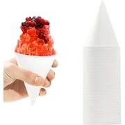 Avant Grub 6 oz White Paper Wax Coated Cone Cups, 100 Pack