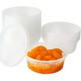 thumbnail image 1 of Avant Grub 8 oz Clear Microwavable Deli Containers with Lid Covers, 48 Pack, 1 of 3