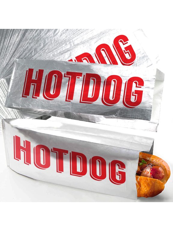 9.5" Disposable Classic Warming Hotdog Foil Wrapper