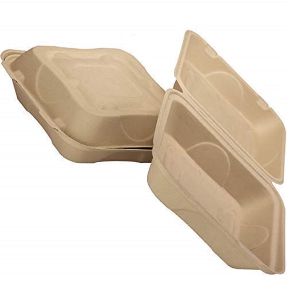 Avant Grub 9x9" 32 Ounce Kraft Take-Out Food Storage Container, 50 Pack