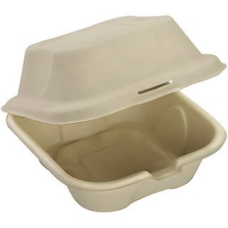Asporto 26 oz White Plastic 3 Compartment Food Container - with Clear Lid,  Microwavable - 8 3/4 x 6 x 1 3/4 - 100 count box