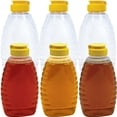 thumbnail image 1 of Avant Grub Easy-Squeeze, Flip Top 12 oz Empty Honey Bottles and Lids 6 Pack, 1 of 5
